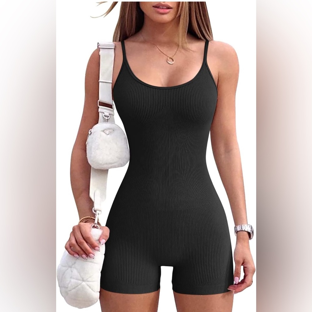 Ribbed Bodycon Romper